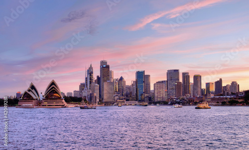 Fototapeta na szkło Sydney, Pink Sunset 1