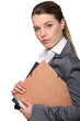 © auremar - Young businesswoman holding folder