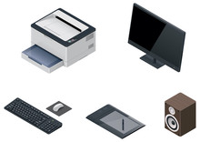 Vector Computer Devices Icon Set