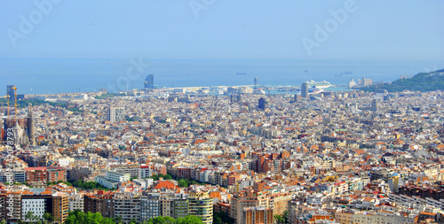 Fotoboard na płycie Panoramiczny widok z barcelona, ​​hiszpania (europa)