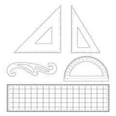 Wall Mural - Drafting Tools for architecture, engineering: triangles, rulers