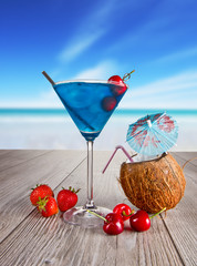 Canvas Print - Summer martini drink