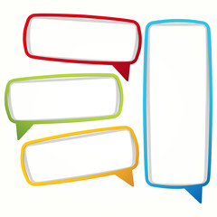 Wall Mural - Colorful speech bubble frames.