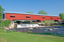 Covered Bridge In Rural Indiana