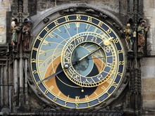 Astronomical Clock Close Up In Prague