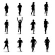 © tiplyashina - set Silhouette of runner