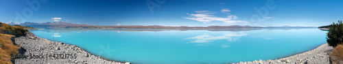 Board z aluminiowym obramowaniem Jezioro panorama pukaki, nowa zelandia