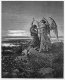 Fototapeta Mapy - Jacob wrestles with the angel
