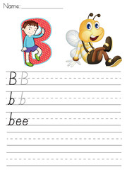 Wall Mural - Alphabet worksheet