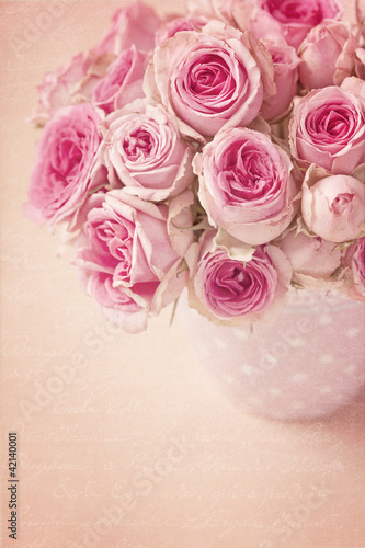 Plakat róże   rozowe-roze