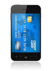 Aufkleber - Mobile phone payment concept