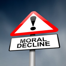 Moral Decline Concept.