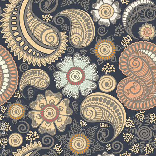 Tapeta ścienna Bezszwowy elegancki paisley wzór