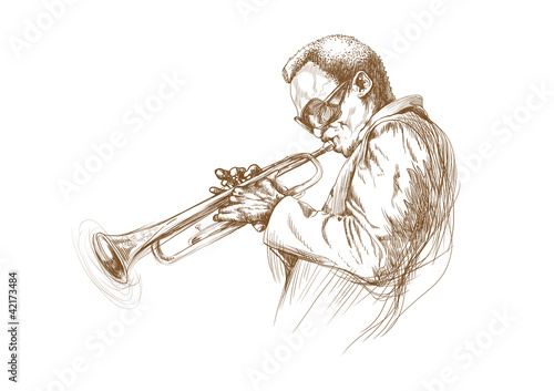 Naklejka dekoracyjna jazz solo (this is original sketch)