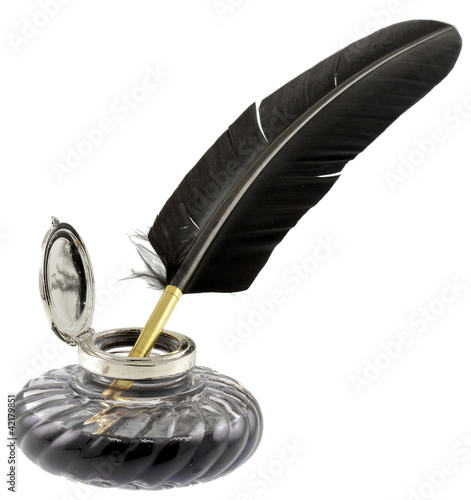 Plume Et Encrier Ecriture Medievale Stock Photo Adobe Stock