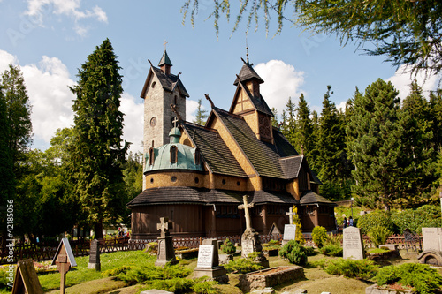Naklejki panorama   karpacz-kirche-wang-karpacz-church-vang