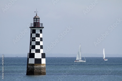 Foto  Le phare de la perdrix à loctudy, bretagne, finistère