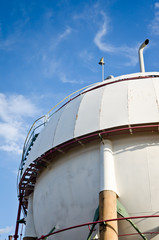 Gas sphere tank in petrochemical plant