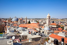 Panoramic View On Old Part Of Jerusalem City