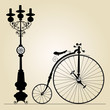 old bicycle template with space for your text