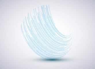 Vector binary wave background. Eps10 illustration