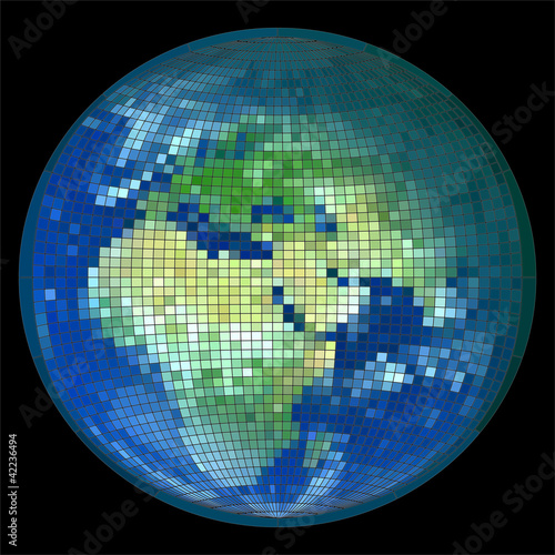 Obraz w ramie Vector illustration planet Earth.