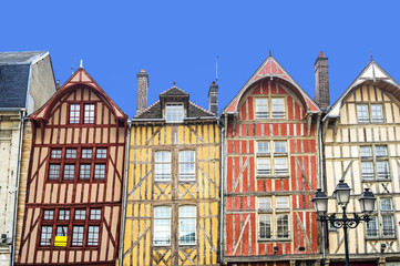 Wall Mural - Troyes, colorful half-timbered houses