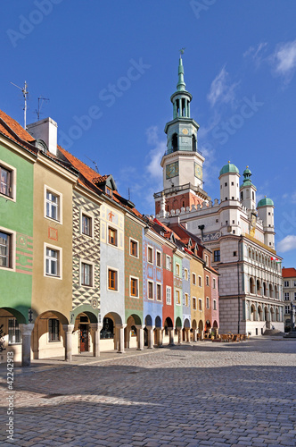 Plakat na papierze fotorealistycznym Rynek, poznan, polska