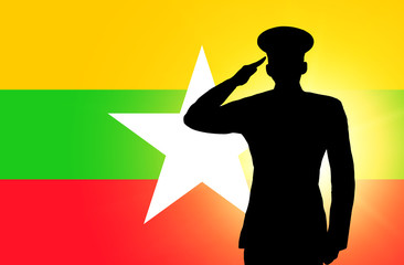 Poster - The Myanmar flag