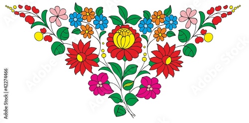 Naklejka na szybę Hungarian floral ornament