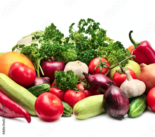 Naklejka dekoracyjna collection fruits and vegetables