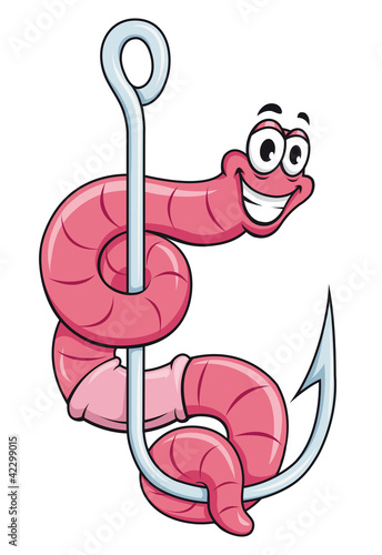 Plakat na zamówienie Warm on fishing hook