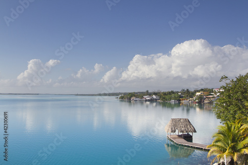 Plakat na papierze fotorealistycznym Bacalar lagoon, meksyk