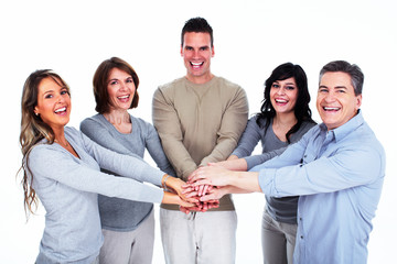 Sticker - Group of happy people.