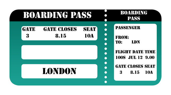 London 2012 boarding pass