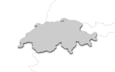 Naklejka na meble Map of Swizerland
