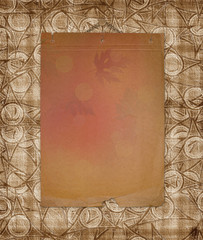 Grunge paper design in scrapbooking style on the abstract backgr