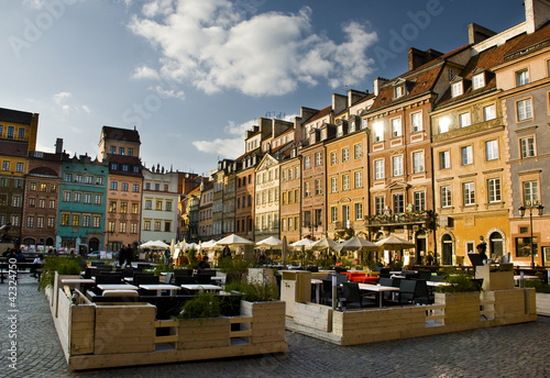 Board z aluminiowym obramowaniem Rynek starego miasta w warszawie