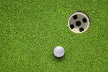Golf Hole On A Field
