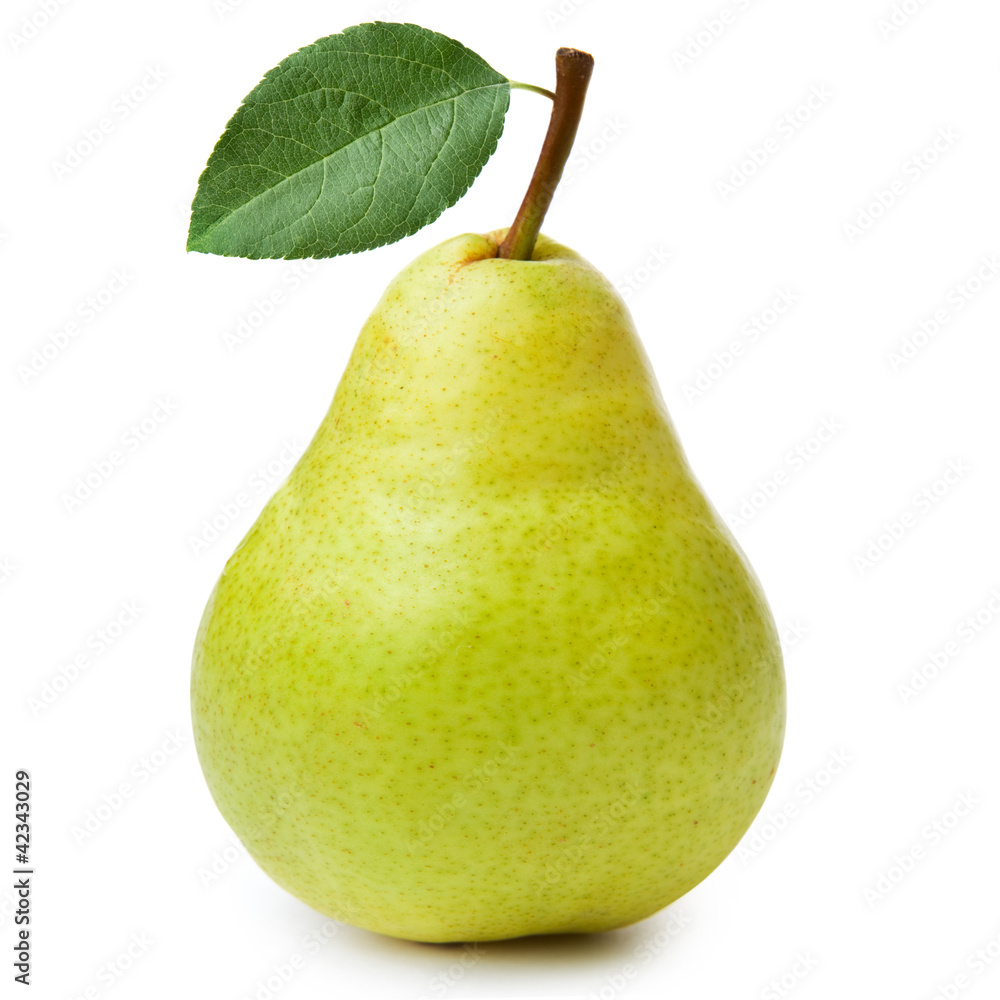 Obraz na płótnie pears isolated on white background w salonie