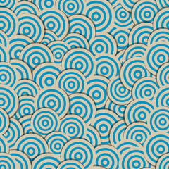 Wall Mural - seamless pattern with circles in retro colors