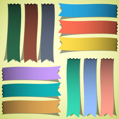 Wall Mural - vector set of bookmarks or ribbons