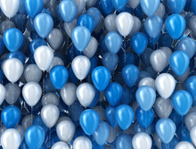 Blue And White Balloons