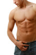 © lenets_tan - Muscular man , isolated on brown background