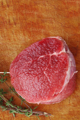 Wall Mural - raw red meat : fresh beef single fillet chop