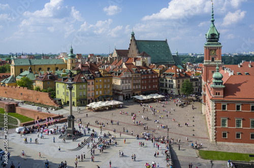  Obraz Warszawa   widok-z-lotu-ptaka-na-stare-miasto-w-warszawie
