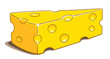 Illustration of a piece of cheese, no gradients. EPS8.