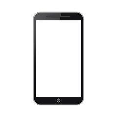 Wall Mural - Mobile phone isolated on white background