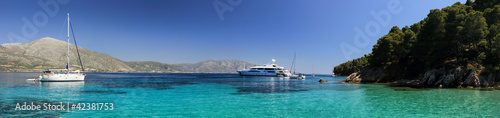 Board z aluminiowym obramowaniem Żeglowanie w Grecji wokół wyspy lefkas