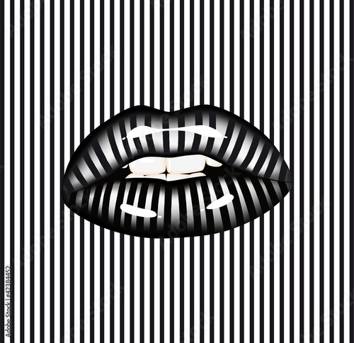 Fototapeta do kuchni Striped Mouth